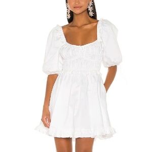 For Love & Lemons Jackson Mini Dress in Ivory